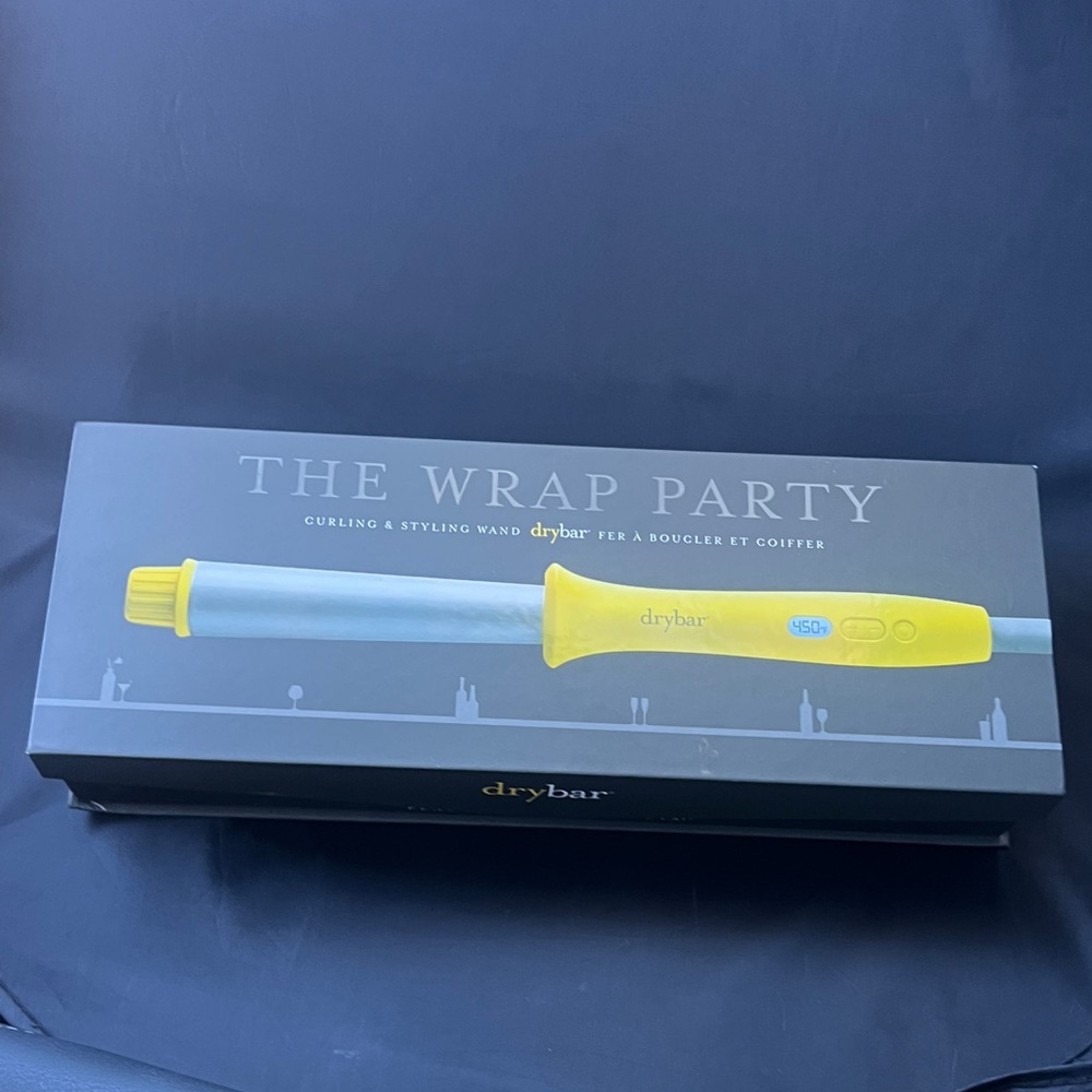 Drybar The Wrap Party Curling Wand - Vibrant Yellow and Sleek Gray
